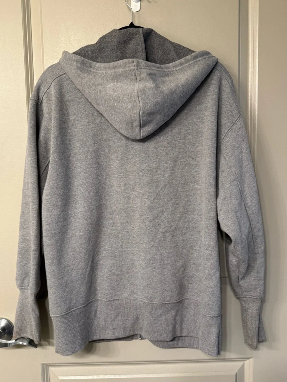 Wild Fable Oversized Gray Full-Zip Hooded Sweatshirt - Picture 4 of 8